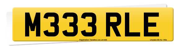 Registration number M333 RLE